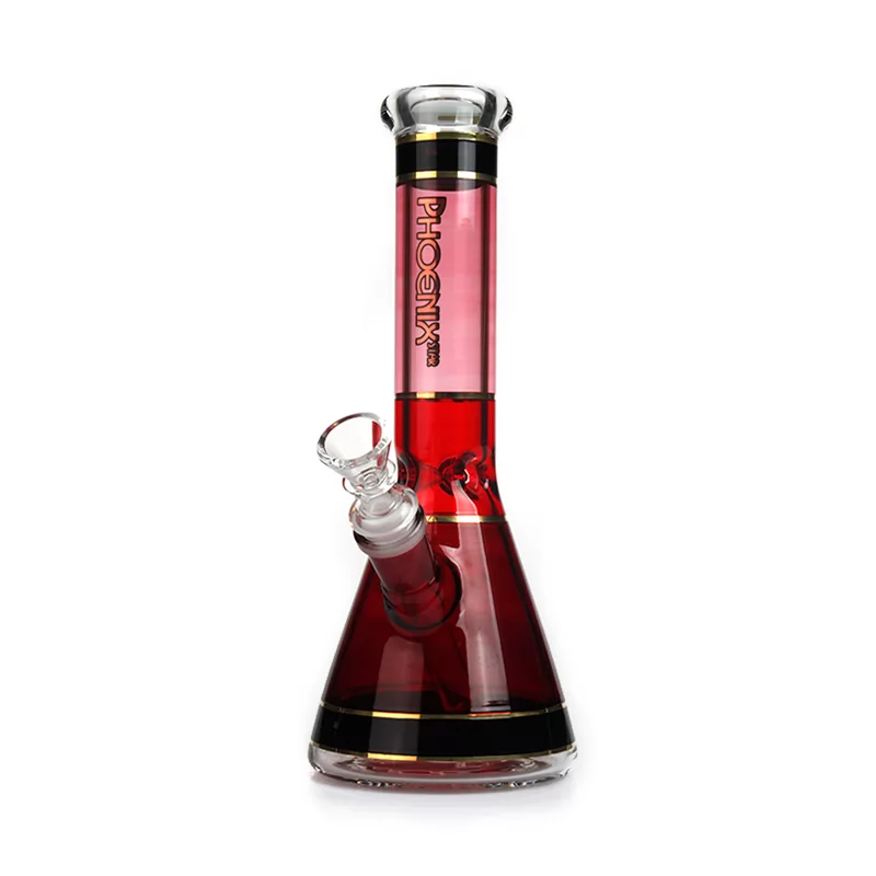 BONG BEAKER PHOENIX STAR AZUL GOLDEN LINE – BOROSILICATO 25CM - Imagen 2