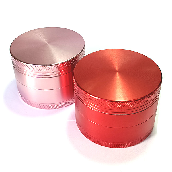 Grinder De Aluminio De 4 Piezas, 50 Mm, Color Negro Con Logo - Molinillo CNC Con Cámara De Polen Y Cierre Magnético